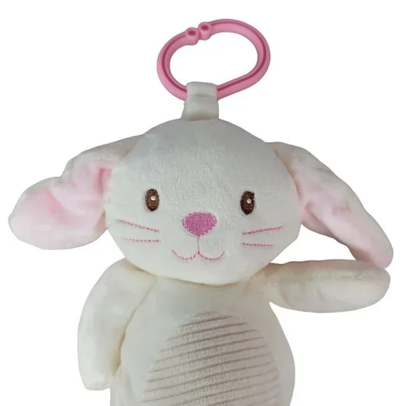 Kellytoy | Toys | Nwt Kellytoy Rabbit Plush Cream Pink Embroidery Pink ...